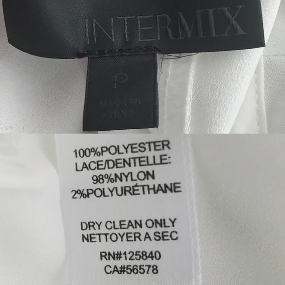 INTERMIX Joy Lace Smocked Waist Peplum Blouse S. - Picture 10 of 10